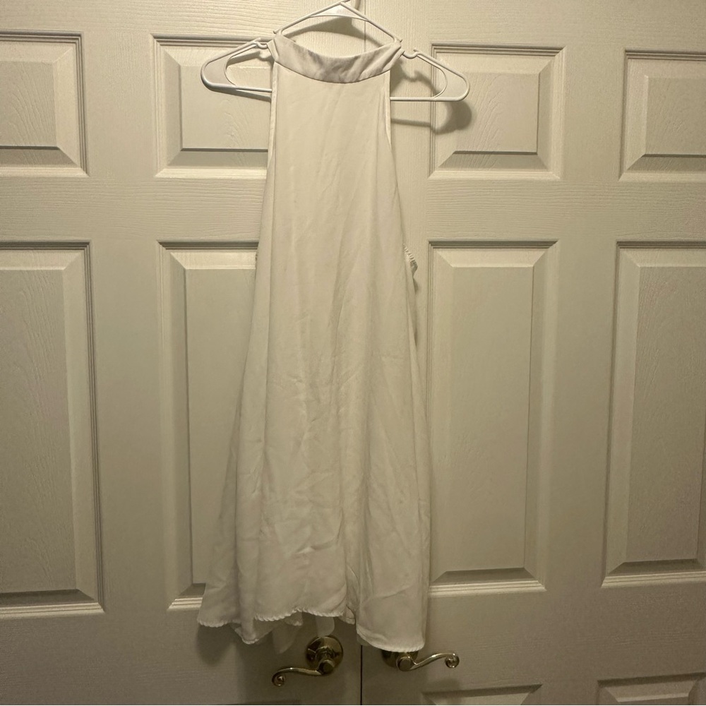 White Halter Dress